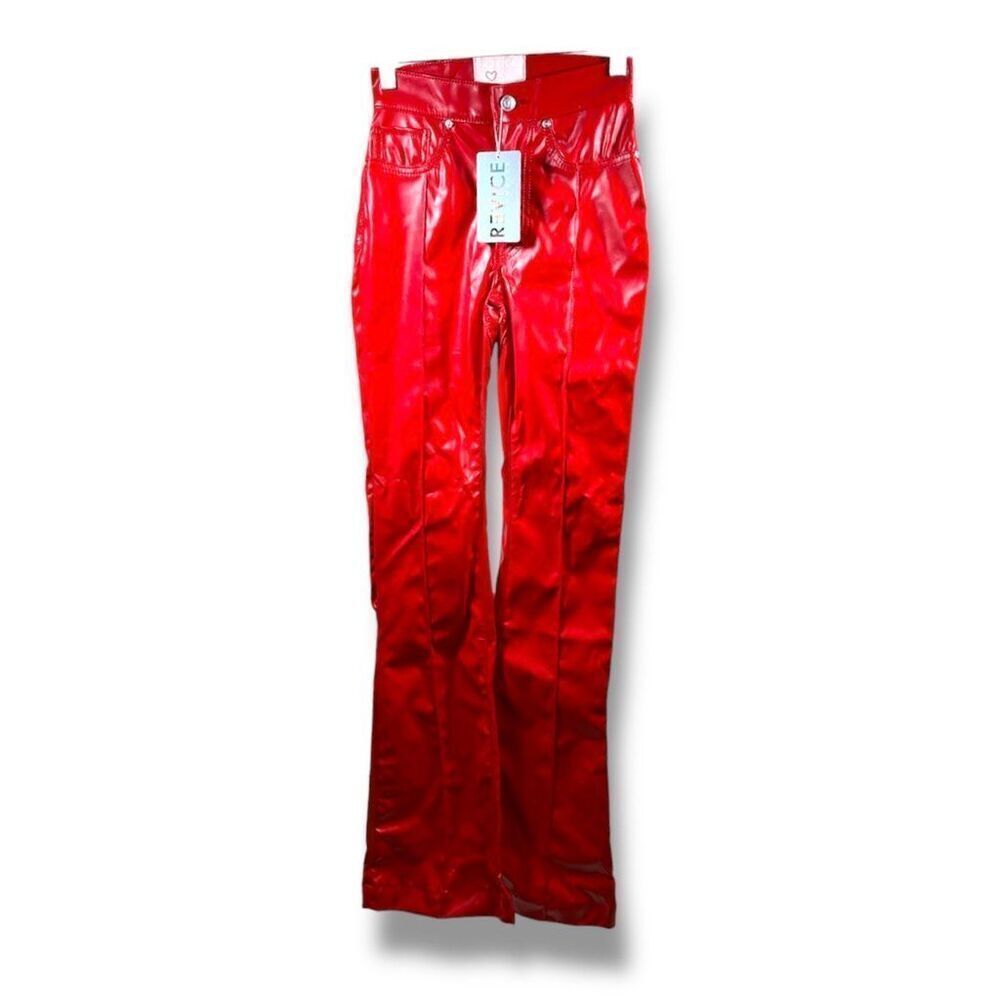 REVICE NWT Venus/ X Mars Faux Leather Pants in Red Size 24